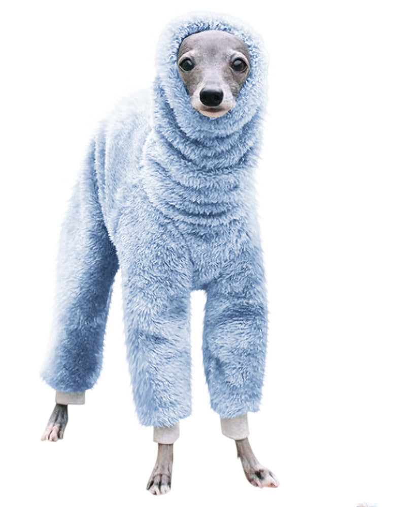 High-neck Casual Four-legged Pet One-piece Sweater Double-sided Fleece Winter Dog Clothes