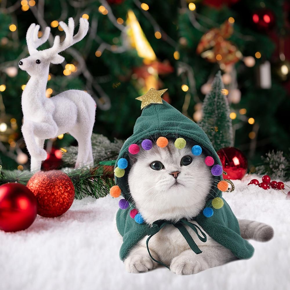 New products Christmas and Halloween changing into funny cat clothes Cape