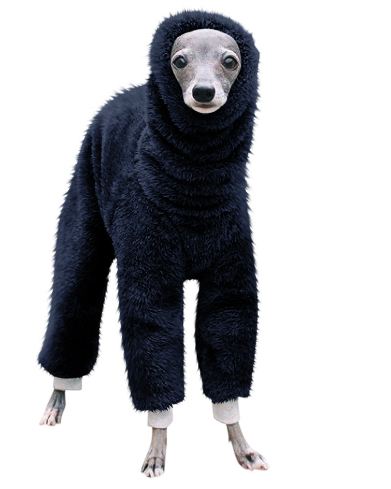 High-neck Casual Four-legged Pet One-piece Sweater Double-sided Fleece Winter Dog Clothes