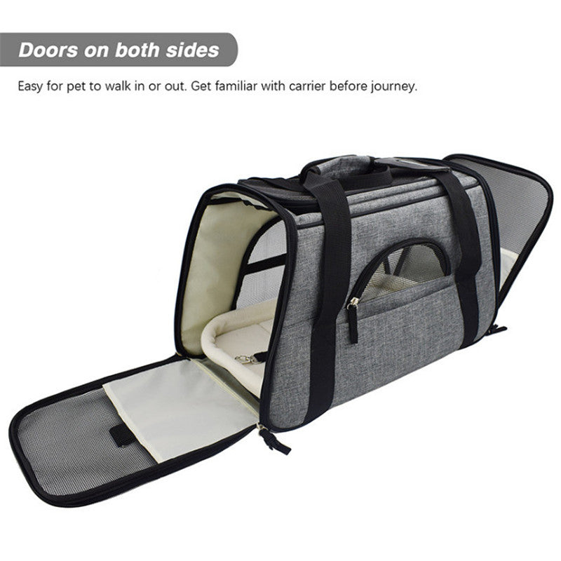 Carrier for Dogs Travel Cat Carrier Bag Breathable Car Seat Dog Carriers for Small Puppy Safety Reflective Portable Pet Handbag