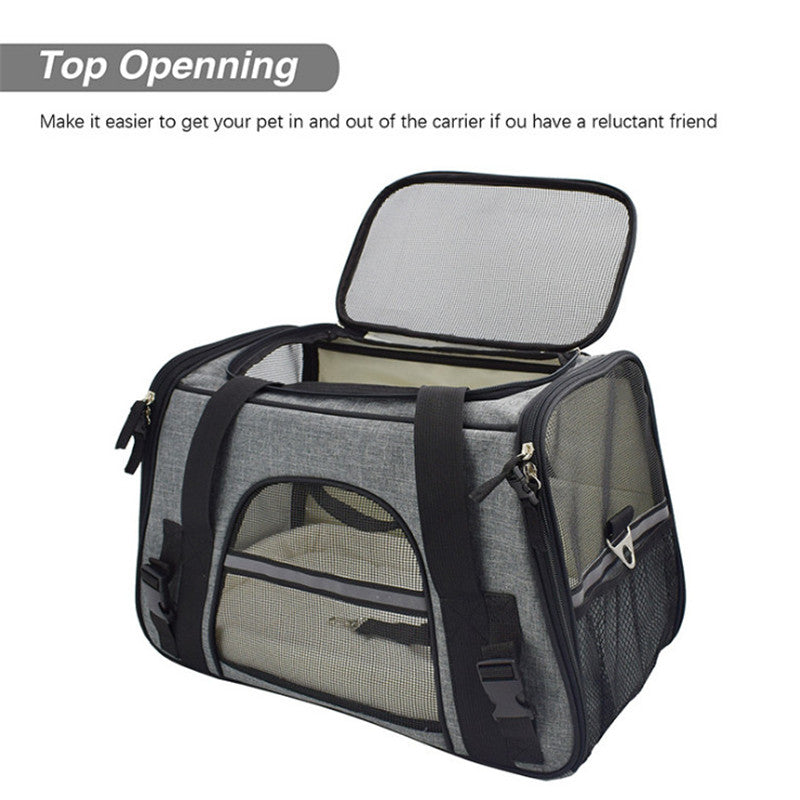 Carrier for Dogs Travel Cat Carrier Bag Breathable Car Seat Dog Carriers for Small Puppy Safety Reflective Portable Pet Handbag