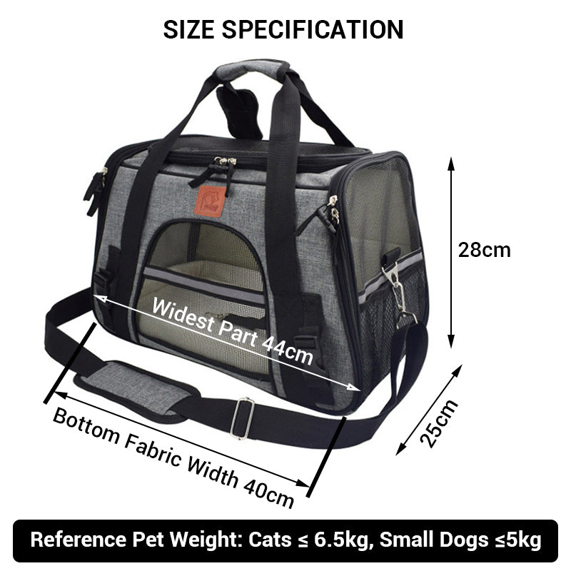 Carrier for Dogs Travel Cat Carrier Bag Breathable Car Seat Dog Carriers for Small Puppy Safety Reflective Portable Pet Handbag