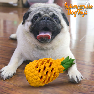 Dog Chew Toys for Aggressive Chewer, Tough Dog Dental Chews Toy, Indestructible DogToys for Large Dogs Puppy Chew Toys,Pineapple